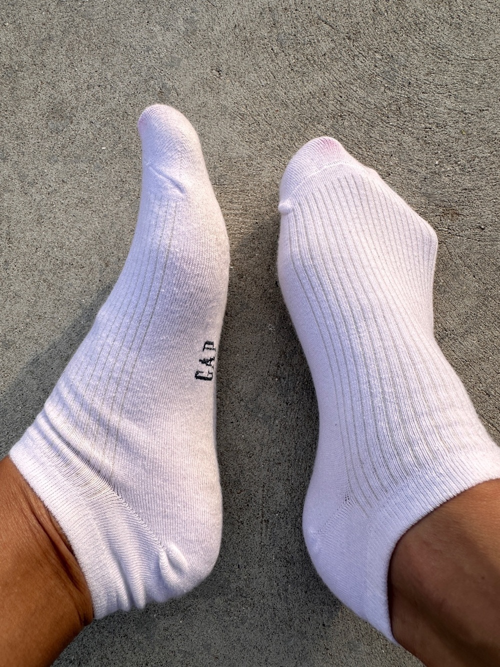 White Gap socks